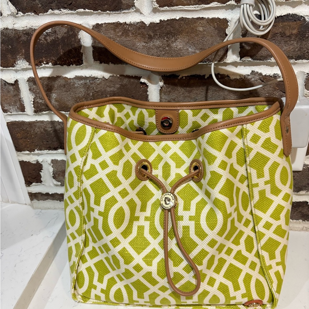 Spartina 449 Green and Tan Shoulder Bag